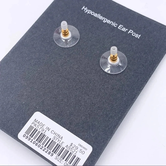 J. Crew Pink Disc Green Jeweled Earrings NWT - Picture 3 of 3